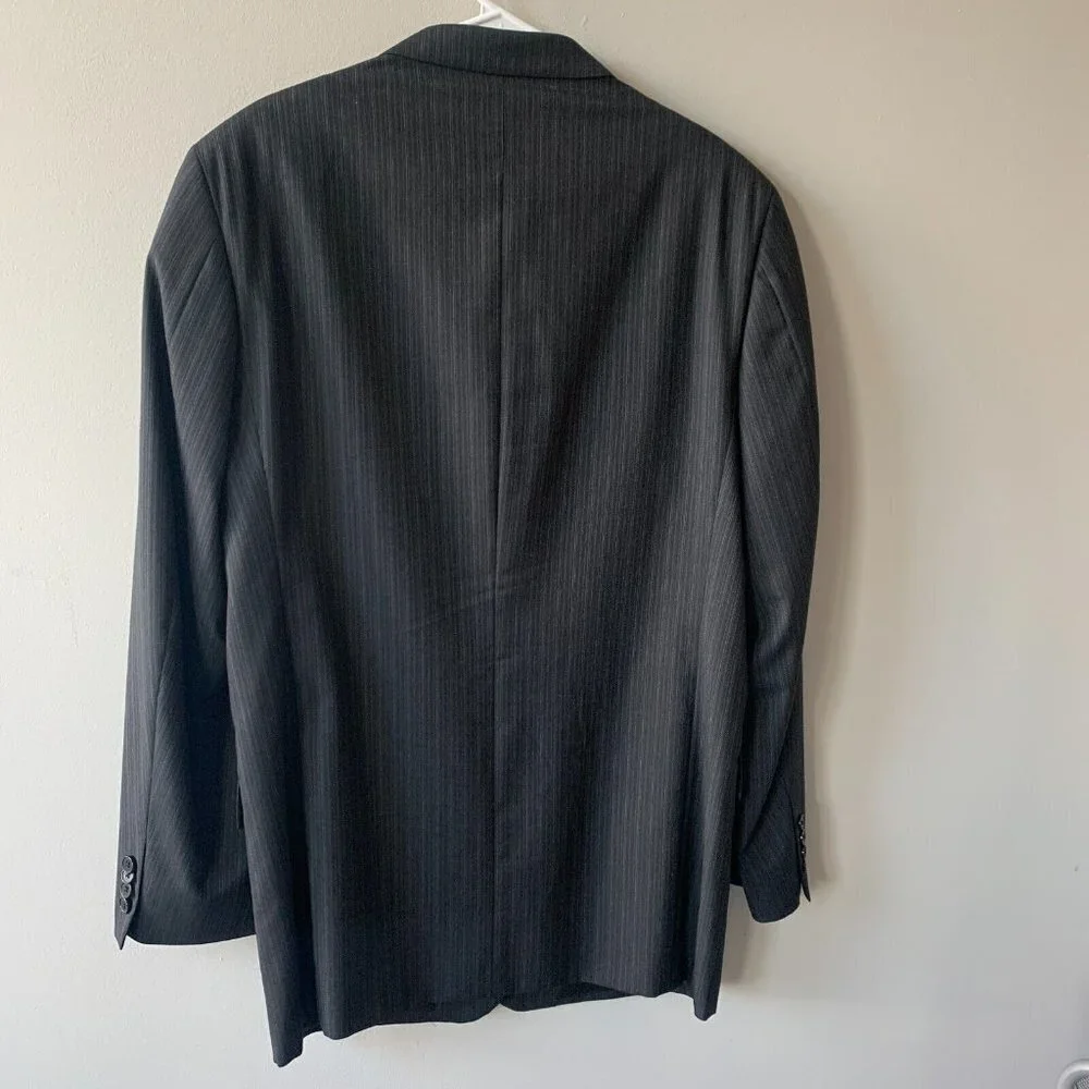Joseph Abboud Nordstrom Mens Wool Striped 3 Button Sport Coat Suit Blazer Sz 42L